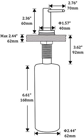 GAPPO Brushed Nickel Kitchen Sink Soap Dispenser - Image 6