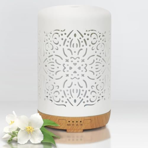 Earnest Living 250ml Ceramic Essential Oil Diffuser with Timers - Image 2