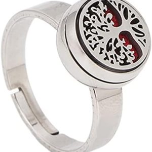 LIZEALUCKY Adjustable Stainless Steel Essential Oil Diffuser Ring
