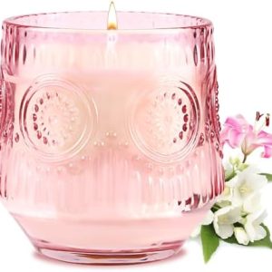 Jasmine Lily Soy Candle ? 7 oz Aromatherapy Gift
