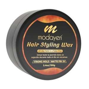 Strong Hold Hair Wax Pomade, Matte Finish, 3.4 Oz