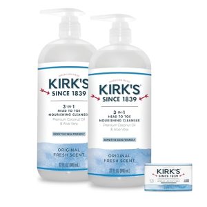 Kirk?s 3-in-1 Cleanser & Bar Soap ? 32 Fl Oz, Vegan