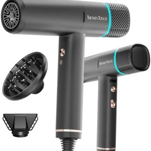 Compact High-Speed Ionic Hair Dryer with Diffuser for Travel Use