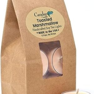 Toasted Marshmallow Tealight Candles ? 12 Pack, Handmade USA