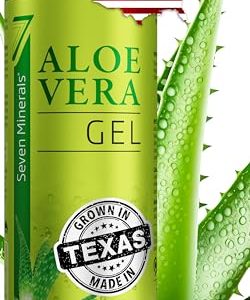 Organic Aloe Vera Gel 12oz ? Texas Grown, Vegan, Unscented