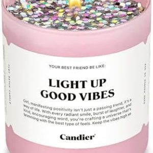 Good Vibes Soy Candle, 60+ Hour Burn, Vegan & Cruelty-Free