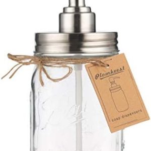16oz Mason Jar Soap Dispenser with Stainless Steel Pump