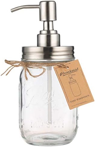 16oz Mason Jar Soap Dispenser with Stainless Steel Pump