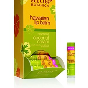 Alba Botanica Coconut Cream Lip Balm, 0.15 oz Tube