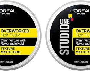 L?Oreal Studio Line Overworked Hair Putty 1.7 oz (2-Pack)