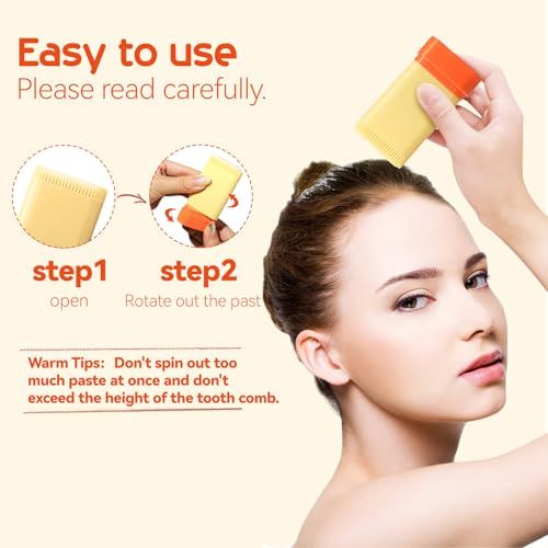 2-in-1 Baby Hair Wax Stick with Comb, Moisturizing & Portable - Image 3