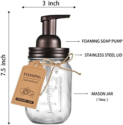 Mason Jar Foaming Soap Dispenser with Chalkboard Labels - Image 7
