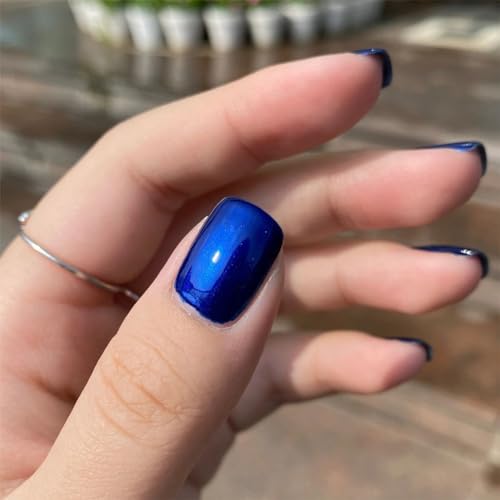 COSMOO Blue Quick Dry Nail Polish, 12ml Iridescent Varnish - Image 3