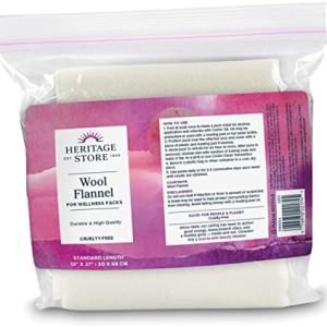 HERITAGE STORE Reusable Wool Flannel Castor Oil Pack, 12?27 in