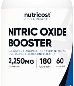 Nutricost Nitric Oxide Booster 2250mg, 180 Capsules