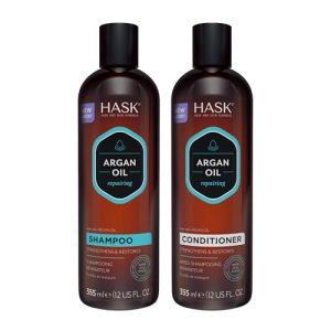 HASK Argan Oil Shampoo & Conditioner Set ? Color Safe, Gluten-Free
