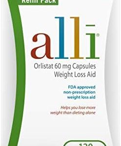 Alli Orlistat 60 mg Weight Loss Pills, 120 Count