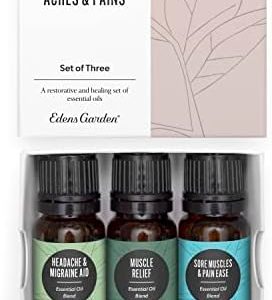 Edens Garden Aches & Pains Essential Oils 3 Pack Set 10ml Bottles
