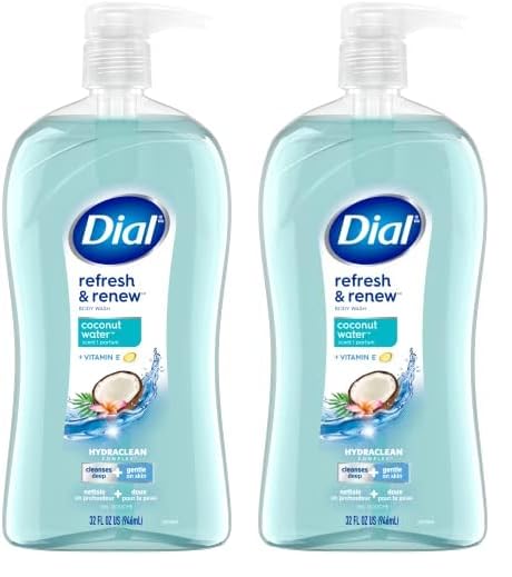 Dial Refreshing Coconut Water Body Wash, 32 oz (2-Pack)