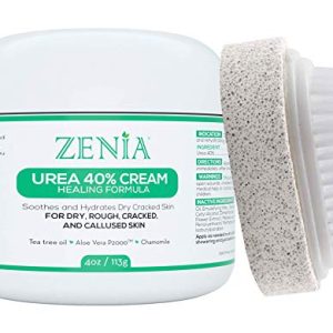 Zenia Urea 40% Foot Cream with Pumice Stone & Brush