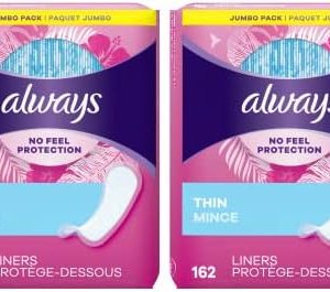 Always Thin Daily Liners, Unscented, Regular Absorbency, 324 Count