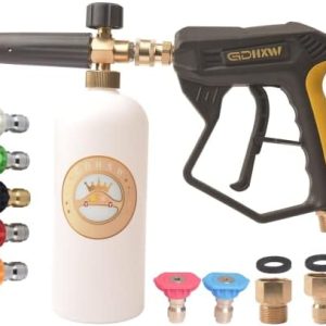 GDHXW X-887 Pressure Washer Gun with Foam Cannon & Nozzles