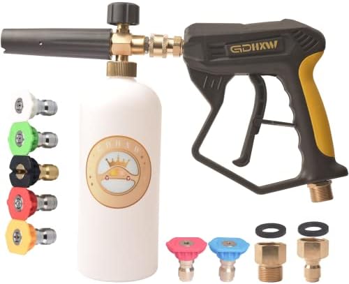 GDHXW X-887 Pressure Washer Gun with Foam Cannon & Nozzles
