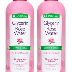 De La Cruz Rose Water & Glycerin ? 2 Bottles, 8 fl oz