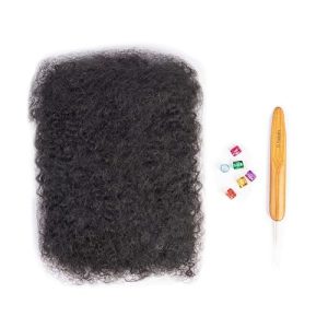 Afro Kinkys 8? Virgin Hair, 4C Texture, Natural Black