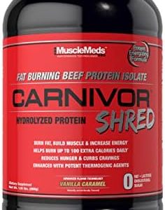 Carnivor Shred Beef Protein Isolate, Vanilla Caramel, 2 lb