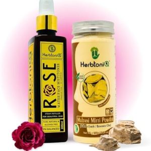 Rose Water Toner & Multani Mitti Clay Skincare Duo