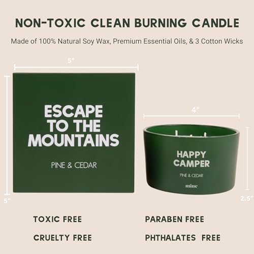 Happy Camper Pine Cedar 8oz Soy Candle ? Gift Box - Image 5
