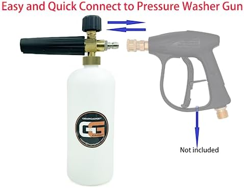 Foam Cannon 1L, 1/4? Connector, 5 Nozzle Tips - Image 2