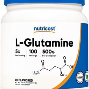 Nutricost L-Glutamine Powder 500g ? Unflavored, Gluten Free