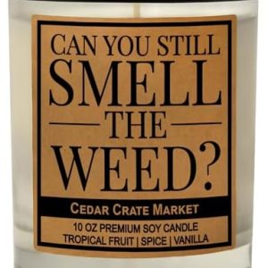 Hippie Candle Gift: Funny Weed-Themed Birthday & Housewarming