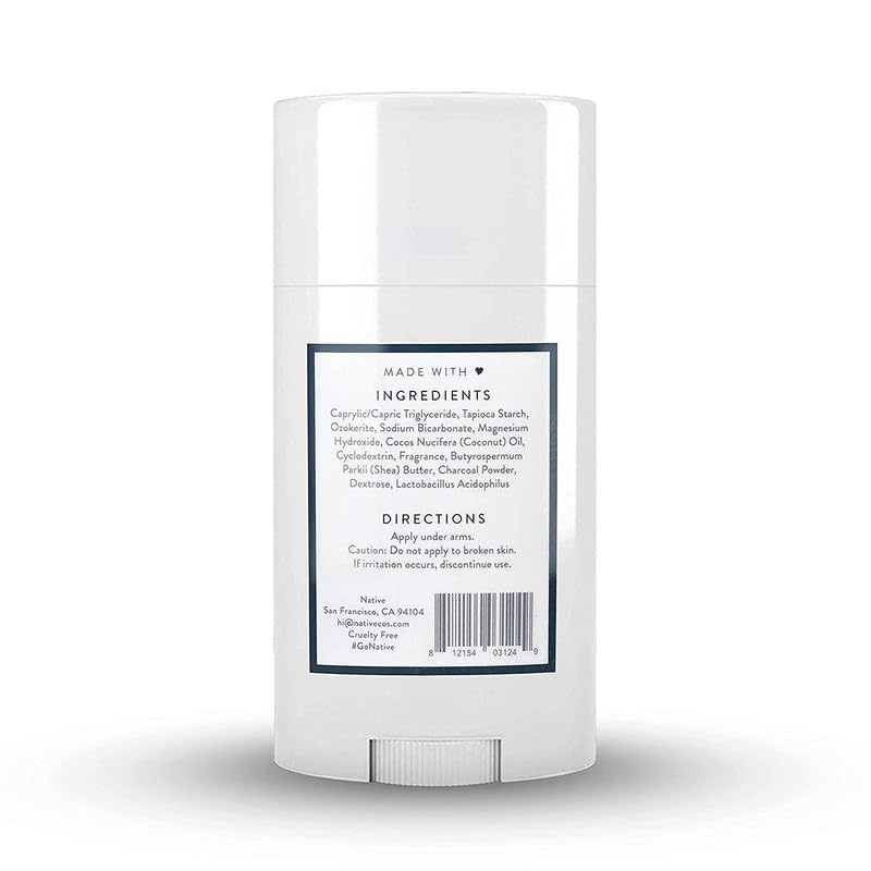 Native Charcoal Men's Aluminum-Free Natural Deodorant Stick 2.65 oz - Image 6