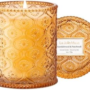 Sandalwood & Patchouli Candle, 6 oz, 40 Hours Burn