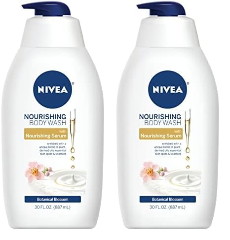 Nivea Nourishing Botanical Blossom Body Wash, 30 Fl Oz (2-Pack)
