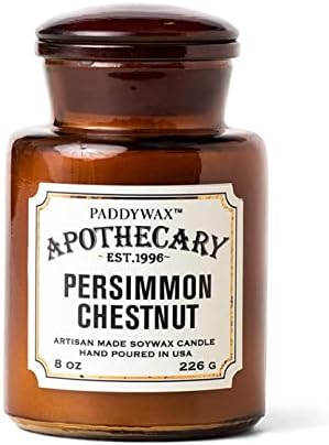 Paddywax 8oz Hand-Poured Persimmon Chestnut Candle