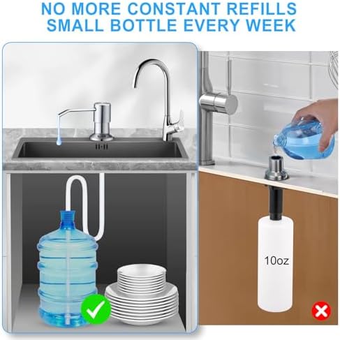 47? Soap Dispenser Extension Tube Kit with Check Valve - Image 2