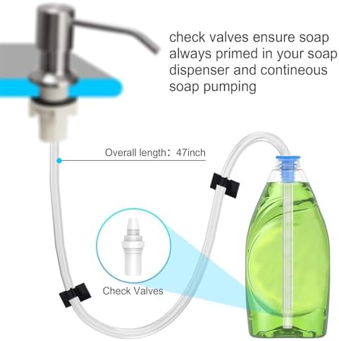 47? Soap Dispenser Extension Tube Kit with Check Valve - Image 4