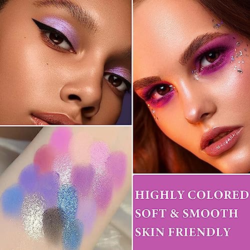 16-Color Purple Glitter & Matte Eyeshadow Palette - Image 4