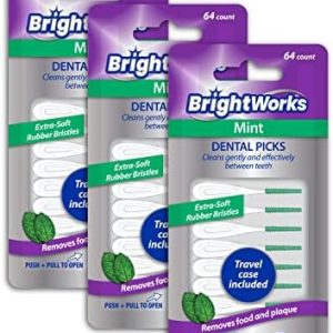Mint Dental Picks, Soft Bristles, Flexible Tip, 192 Total
