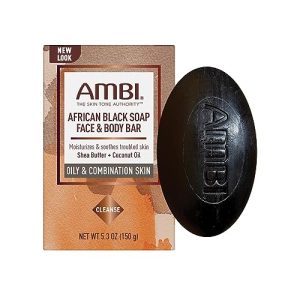 Ambi African Black Soap Bar, Cleans & Nourishes, 5.3 oz