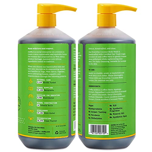 Alaffia Everyday Coconut Body Wash, 32 Fl Oz, Natural Ingredients - Image 2