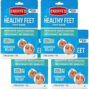 O?Keeffe?s Foot Mask Socks for Extremely Dry Feet (4 Pack)