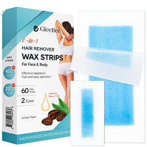 Waxing Strips Set: 40 Body & 20 Facial, 60 Count