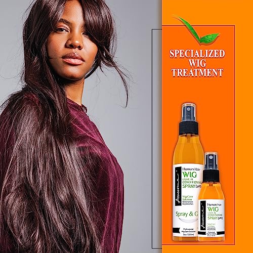 Nourishing 2.3 oz Leave-In Conditioner Spray for Human Hair Wigs - Moisturizing Formula - Image 2