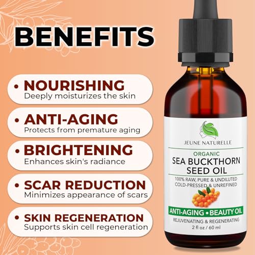 Jeune Naturelle Organic Sea Buckthorn Oil, 100% Pure, Travel Size - Image 4