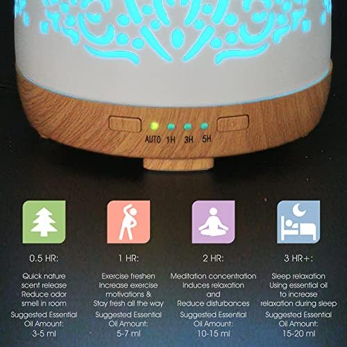 Earnest Living 250ml Ceramic Essential Oil Diffuser with Timers - Image 5